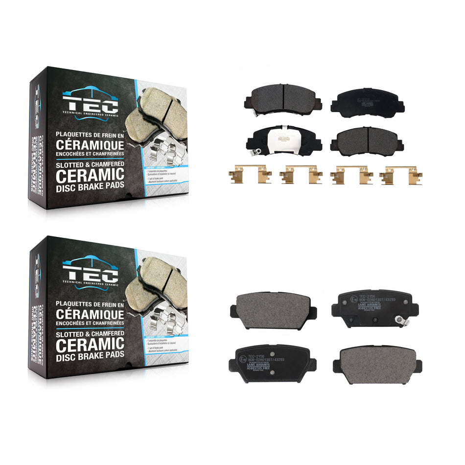 Front Rear Ceramic Brake Pads Kit For Mitsubishi Eclipse Cross With Manual Parking KTC-100712