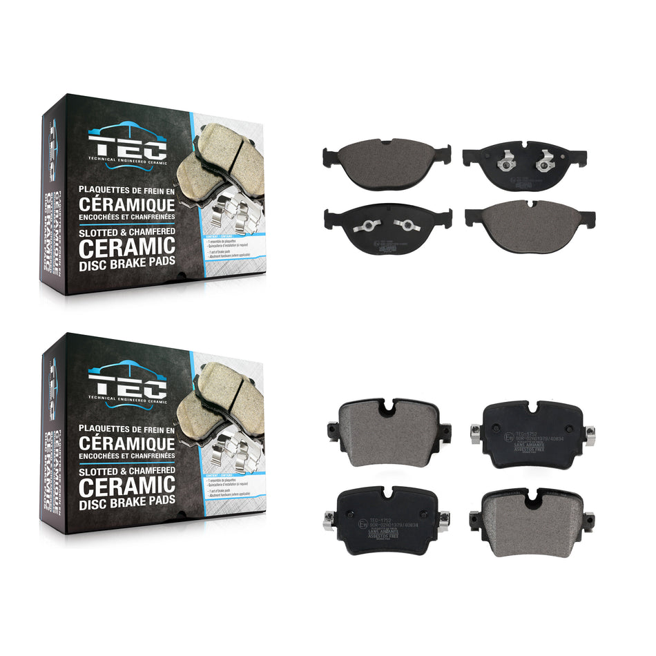 Front Rear Ceramic Brake Pads Kit For Jaguar F-Type With 325mm Diameter Rotor KTC-100722