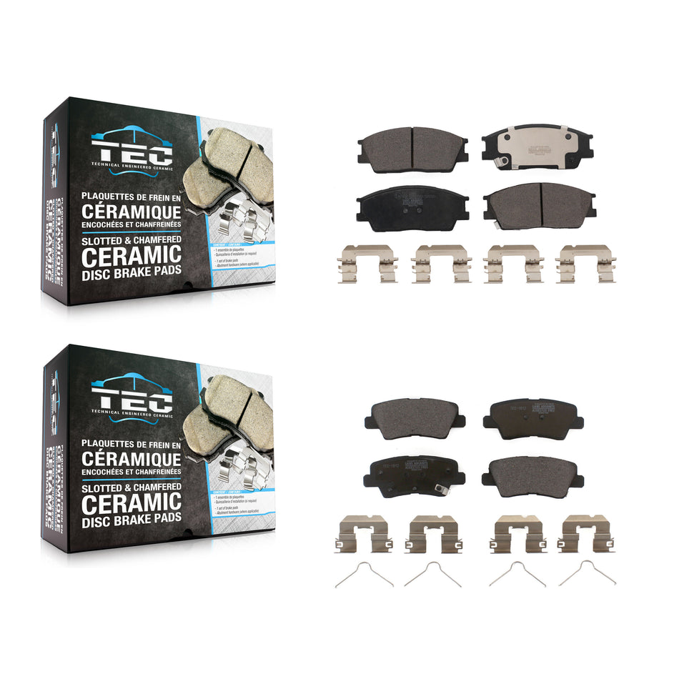 Front Rear Ceramic Brake Pads Kit For Hyundai Venue Kia Soul KTC-100727