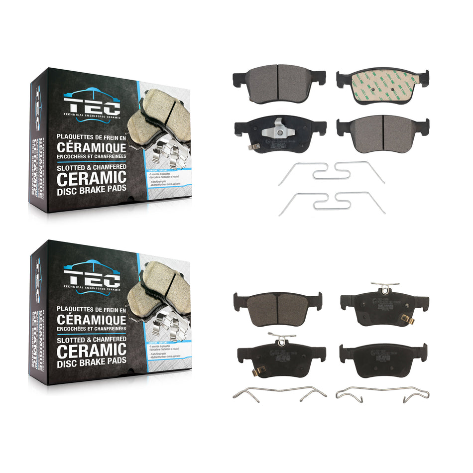 Front Rear Ceramic Brake Pads Kit For 2023-2024 Acura Integra 1.5L KTC-100731