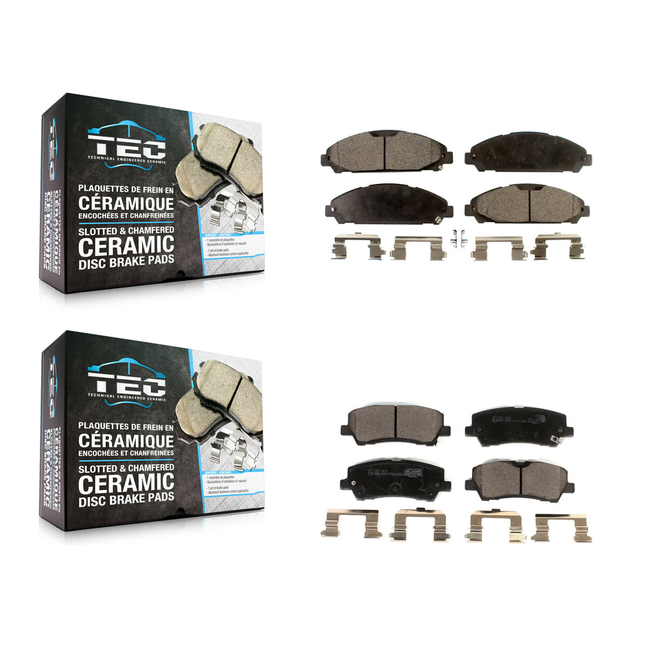 Front Rear Ceramic Brake Pads Kit For 2021 Ford Mustang 5.0L KTC-100732