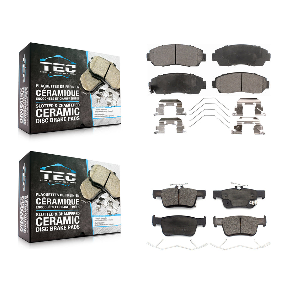 Front Rear Ceramic Brake Pads Kit For Acura RDX TLX KTC-100734