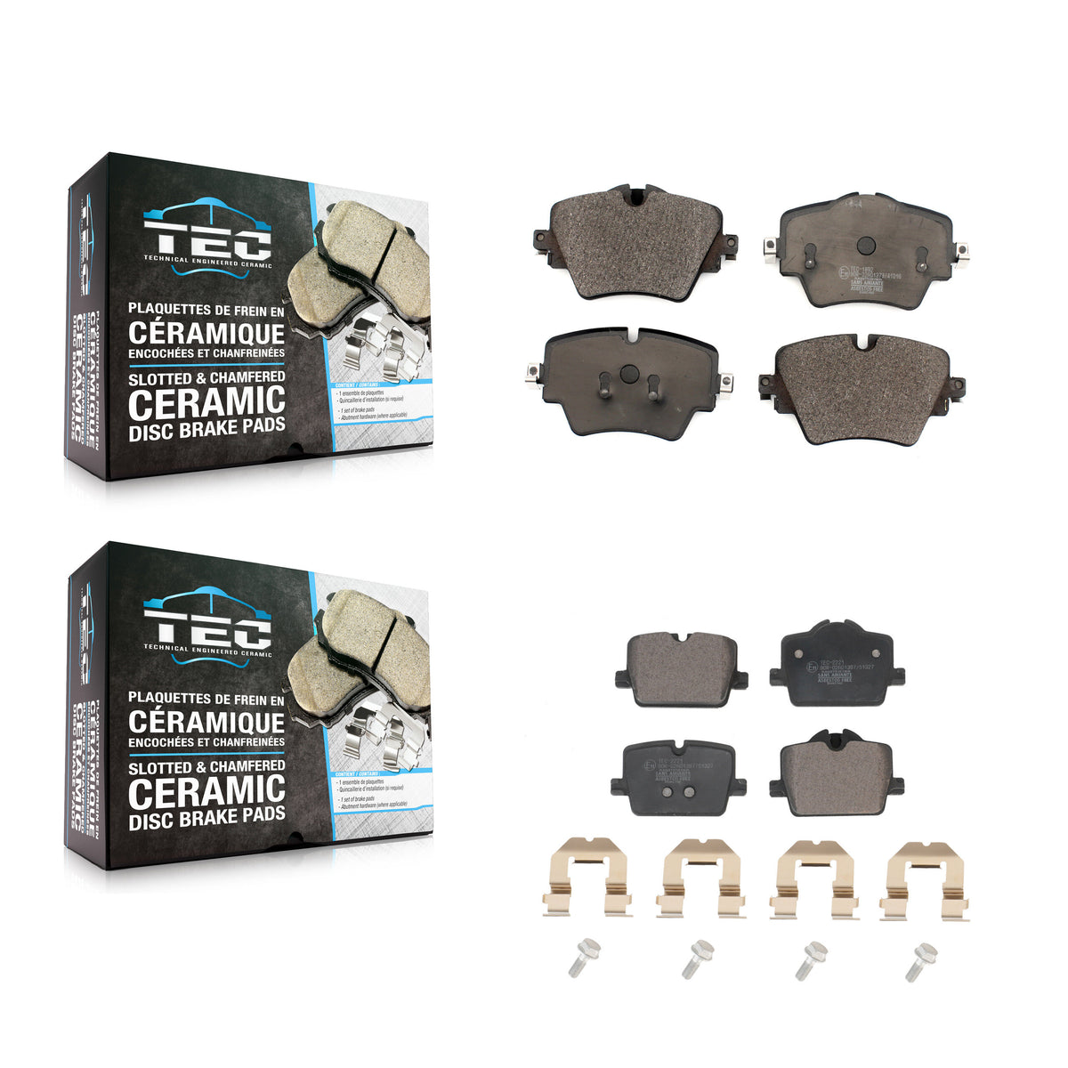 Front Rear Ceramic Brake Pads Kit For BMW 330i xDrive 430i Toyota GR Supra Z4 230i KTC-100739