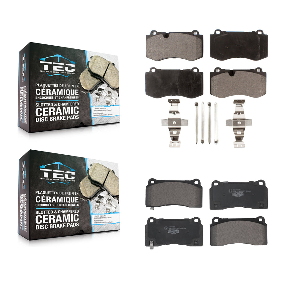 Front Rear Ceramic Brake Pads Kit For 2011-2014 Mercedes-Benz CL550 KTC-100760