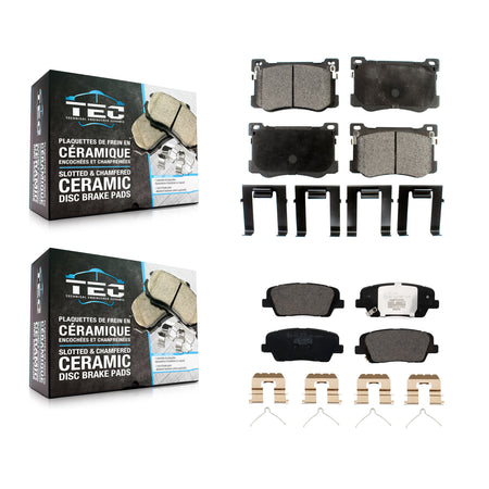 Front Rear Ceramic Brake Pads Kit For 2018-2020 Genesis G80 3.3L KTC-100761