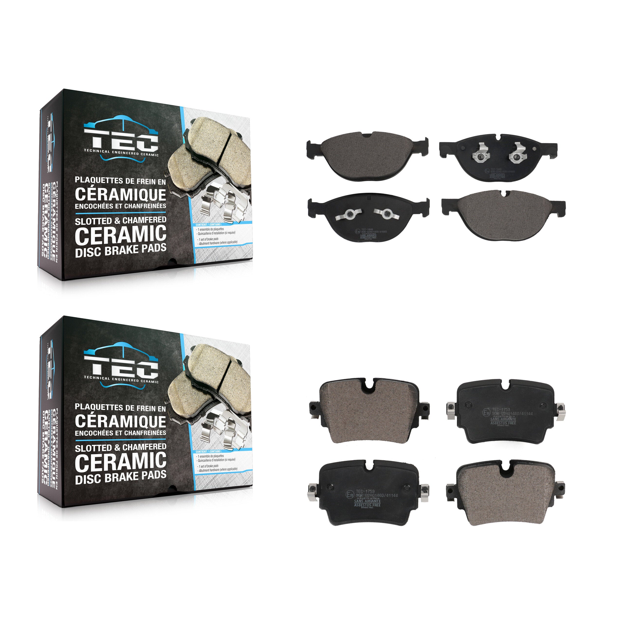 Front Rear Ceramic Brake Pads Kit For Jaguar XJ F-Type XJR575 KTC-100767