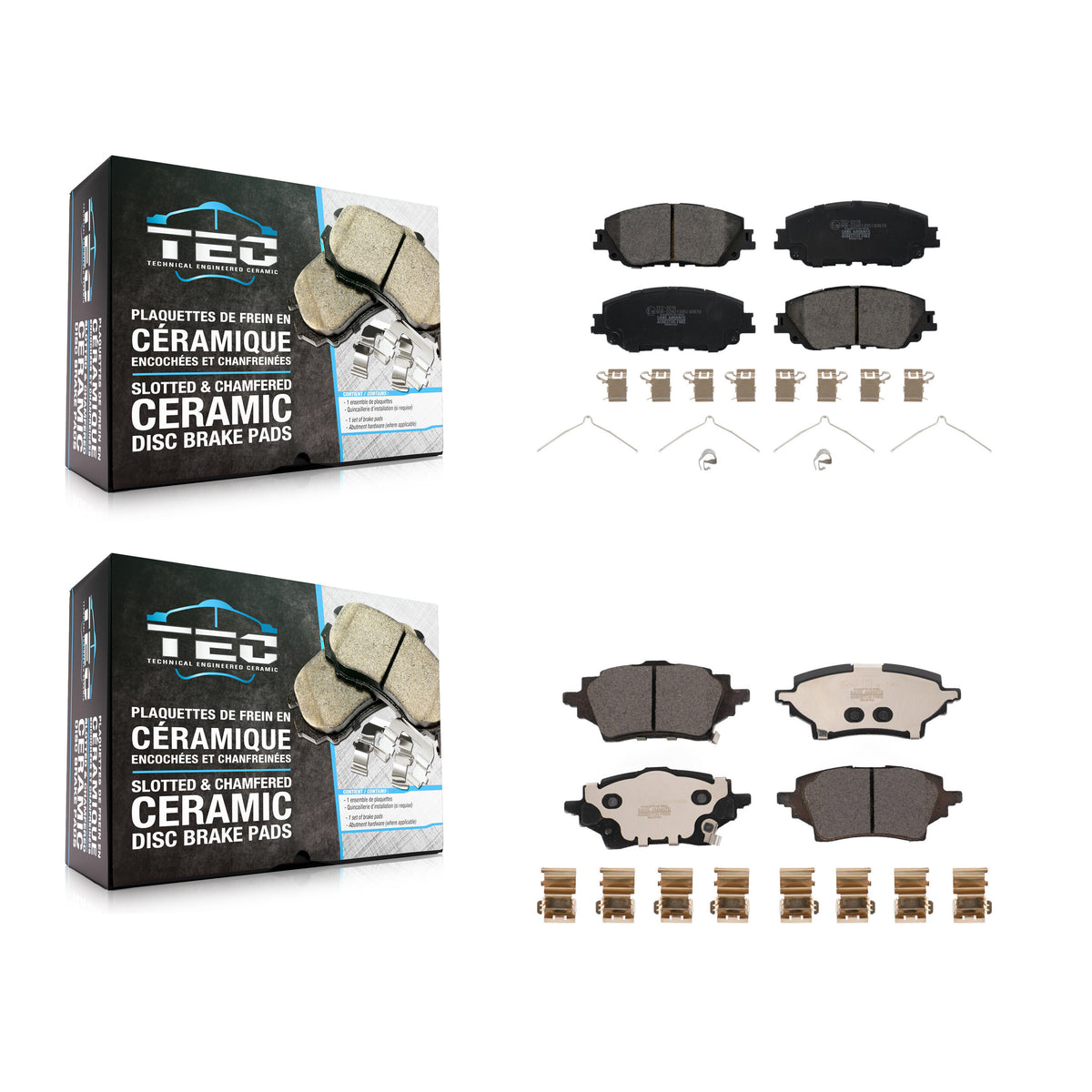 Front Rear Ceramic Brake Pads Kit For Toyota C-HR KTC-100769