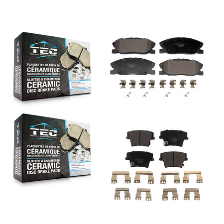 Front Rear Ceramic Brake Pads Kit For Dodge Charger With 370mm Diameter Rotor KTC-100778