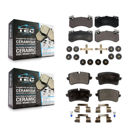 Front Rear Ceramic Brake Pads Kit For Audi S6 S7 S8 A8 Quattro KTC-100780