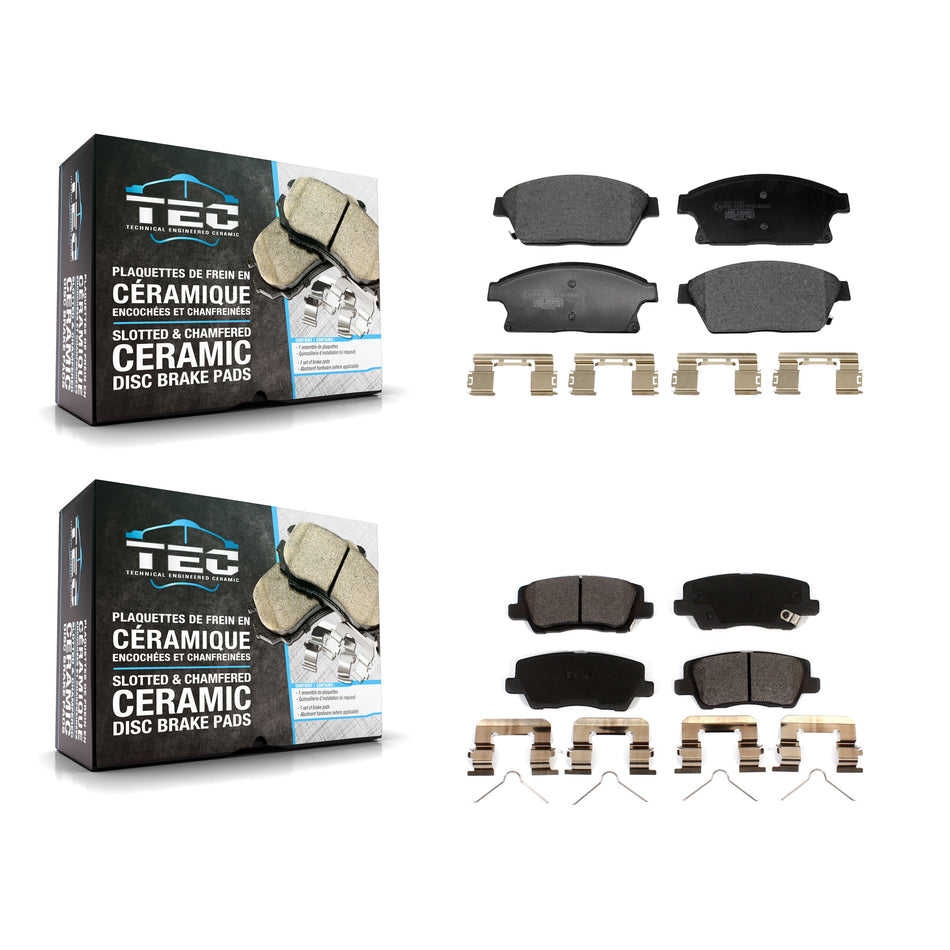 Front Rear Ceramic Brake Pads Kit For Cadillac ATS KTC-100786