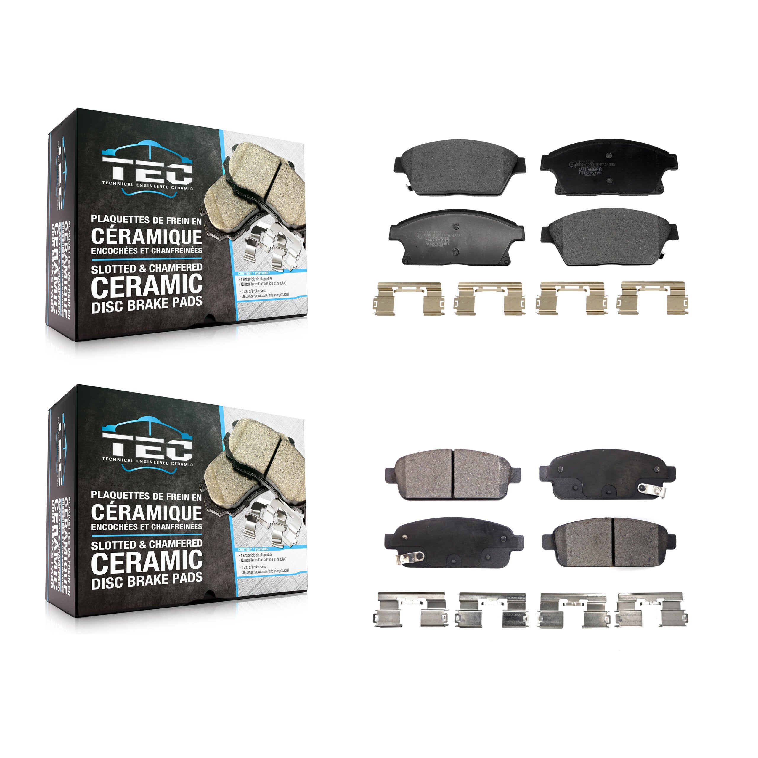 Front Rear Ceramic Brake Pads Kit For Chevrolet Cruze Buick Trax Verano Encore Orlando KTC-100788