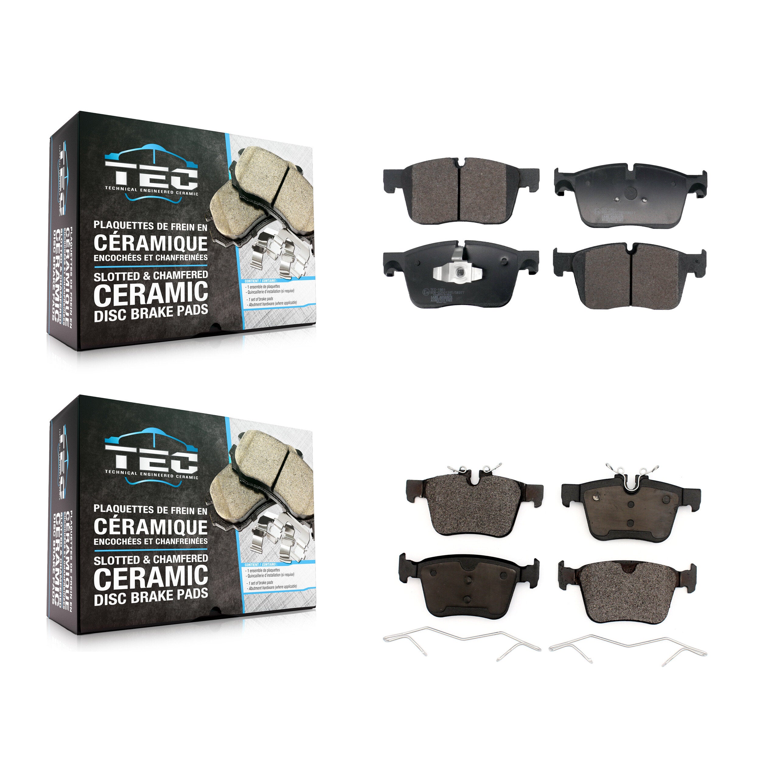 Front Rear Ceramic Brake Pads Kit For Jaguar Land Rover Range Velar XE F-Pace XF I-Pace KTC-100804