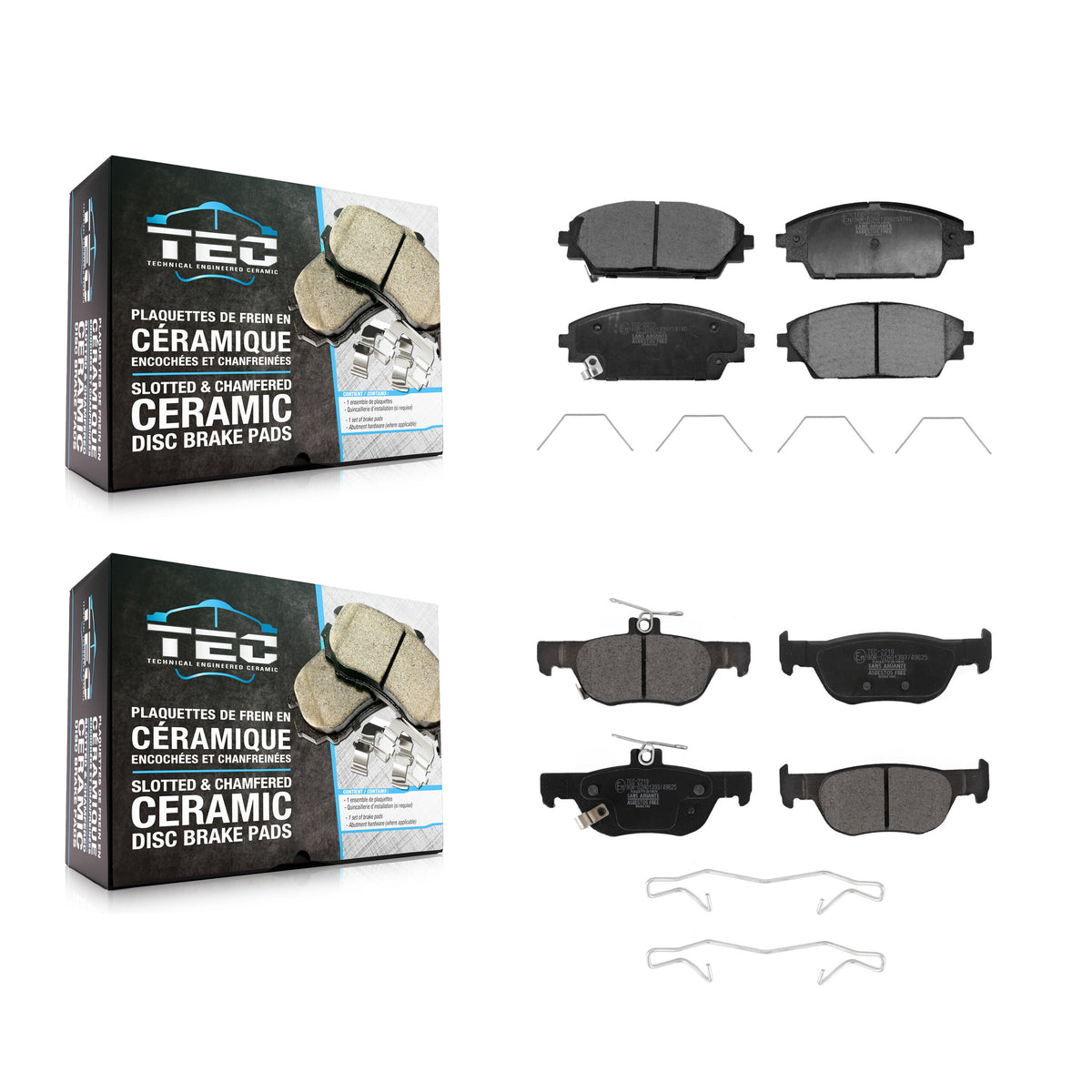 Front Rear Ceramic Brake Pads Kit For 2020-2023 Mazda CX-30 KTC-100810