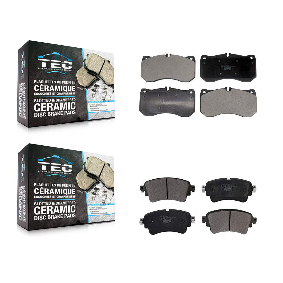 Front Rear Ceramic Brake Pads Kit For 2018-2019 Audi RS5 With Composite Brakes KTC-100815