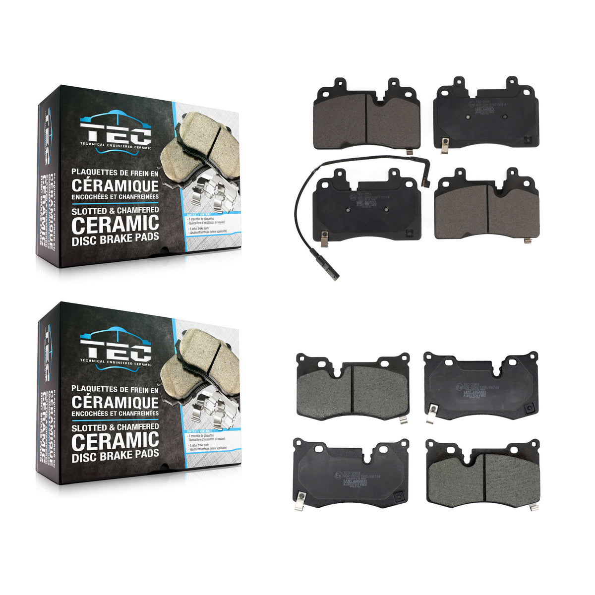 Front Rear Ceramic Brake Pads Kit For Chevrolet Corvette Without Z51 Performance Package KTC-100818