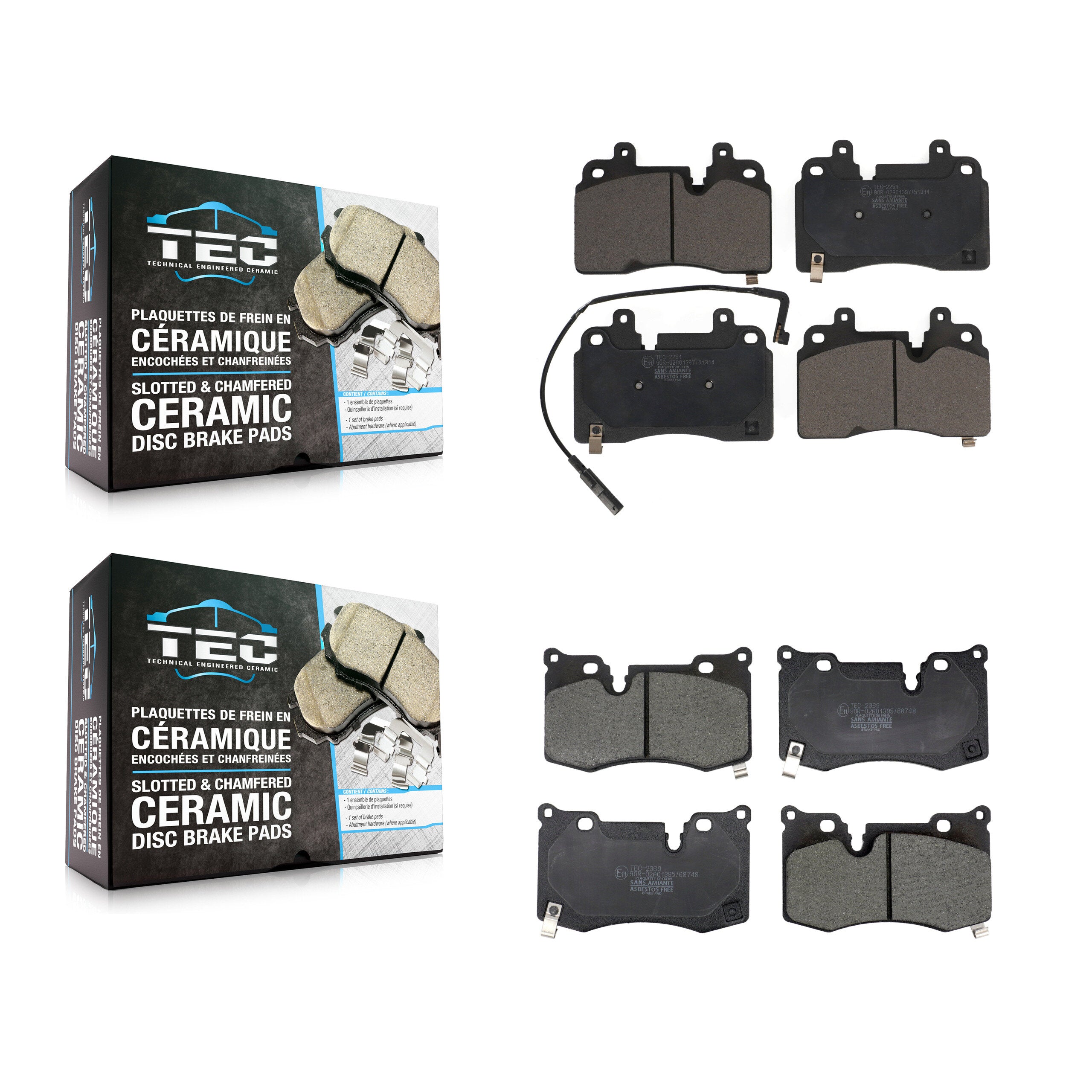 Front Rear Ceramic Brake Pads Kit For Chevrolet Corvette Without Z51 Performance Package KTC-100818