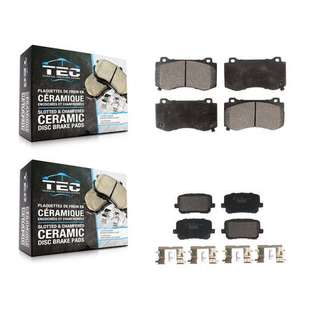 Front Rear Ceramic Brake Pads Kit For Dodge Charger With 370mm Diameter Rotor KTC-100823