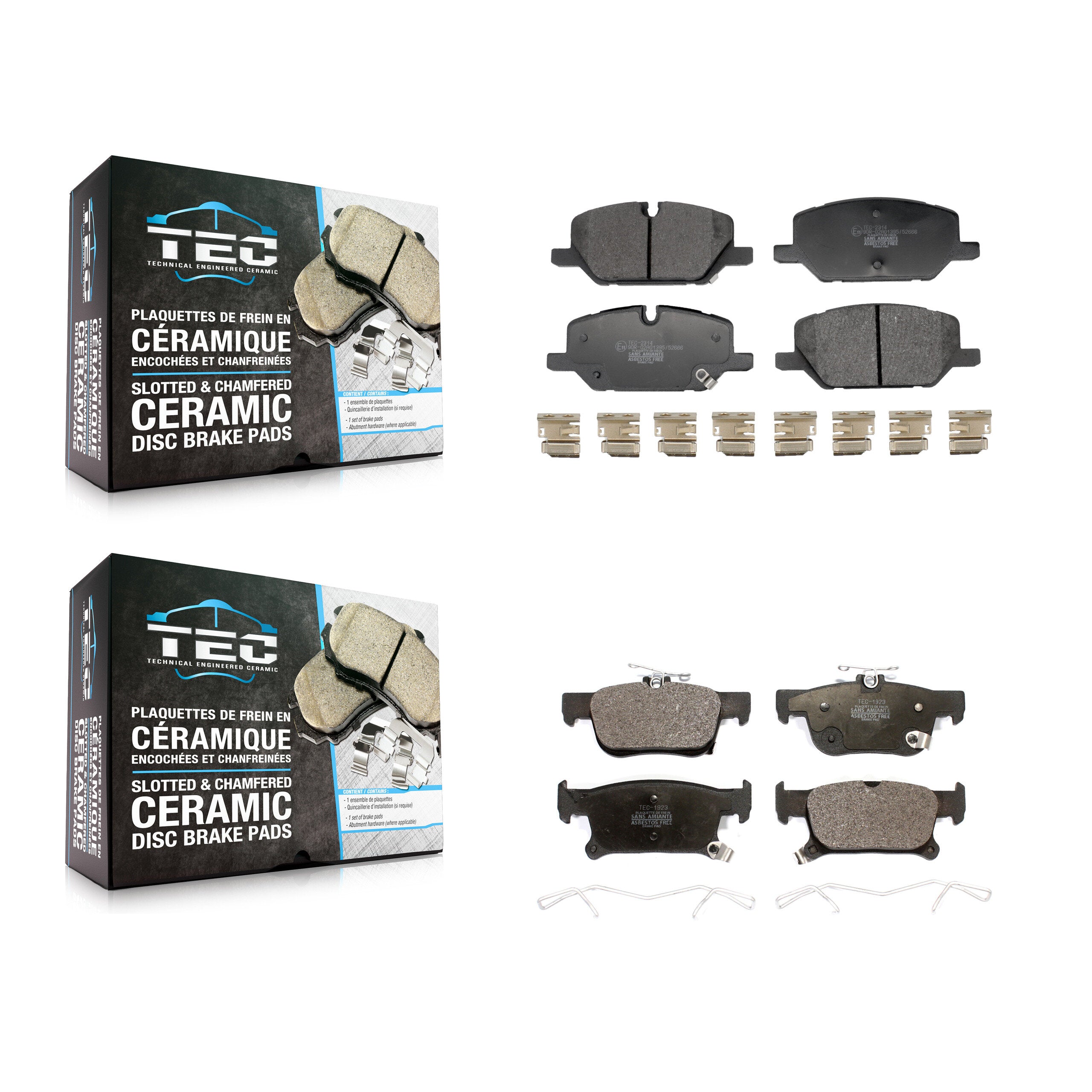 Front Rear Ceramic Brake Pads Kit For 2020 Buick Envision From Chassis  VIN # LS723983 KTC-100827