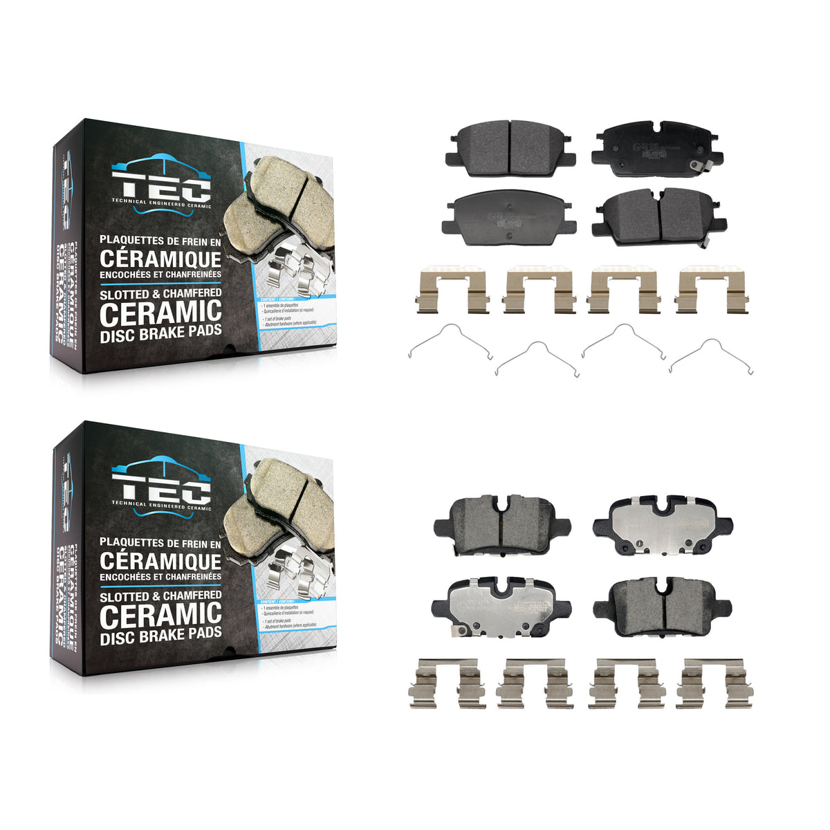 Front Rear Ceramic Brake Pads Kit For Chevrolet Equinox GMC Terrain Malibu Trax Buick KTC-100830
