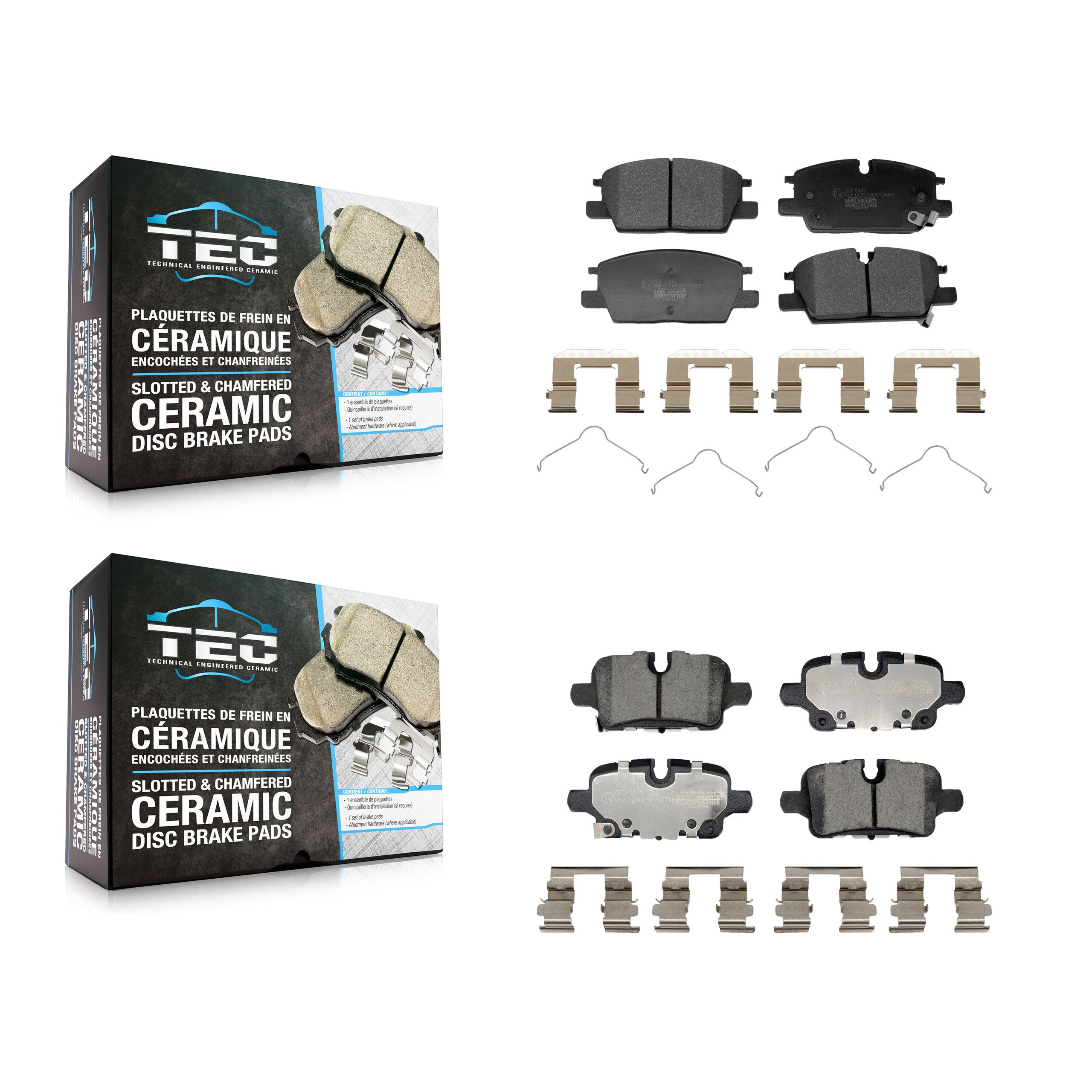 Front Rear Ceramic Brake Pads Kit For Chevrolet Equinox GMC Terrain Malibu Trax Buick KTC-100830