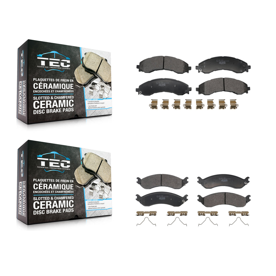 Front Rear Ceramic Brake Pads Kit For GMC Chevrolet Savana 2500 Express 3500 4500 KTC-100841