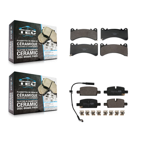 Front Rear Ceramic Brake Pads Kit For GMC Chevrolet Sierra 1500 Silverado Yukon Tahoe XL KTC-100843