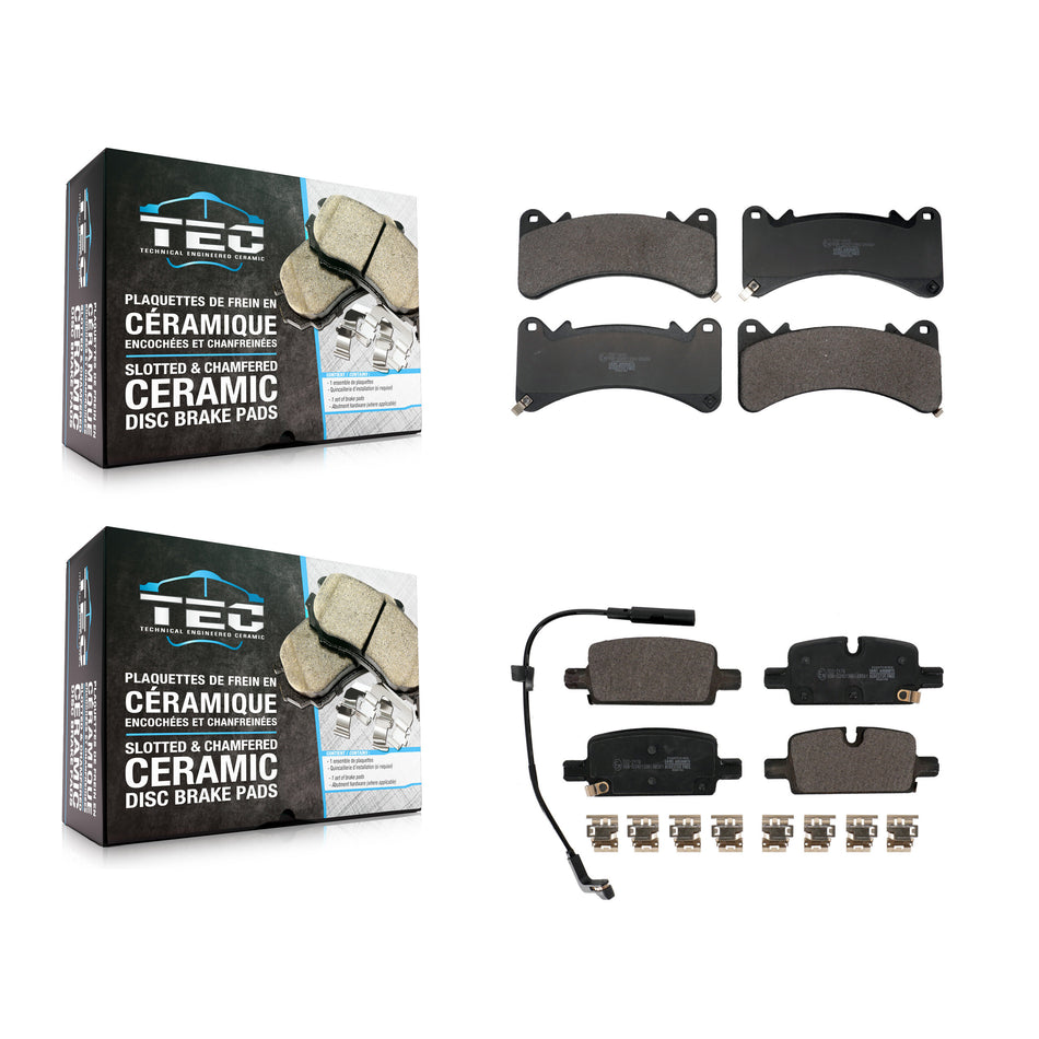 Front Rear Ceramic Brake Pads Kit For GMC Chevrolet Sierra 1500 Silverado Yukon Tahoe XL KTC-100843