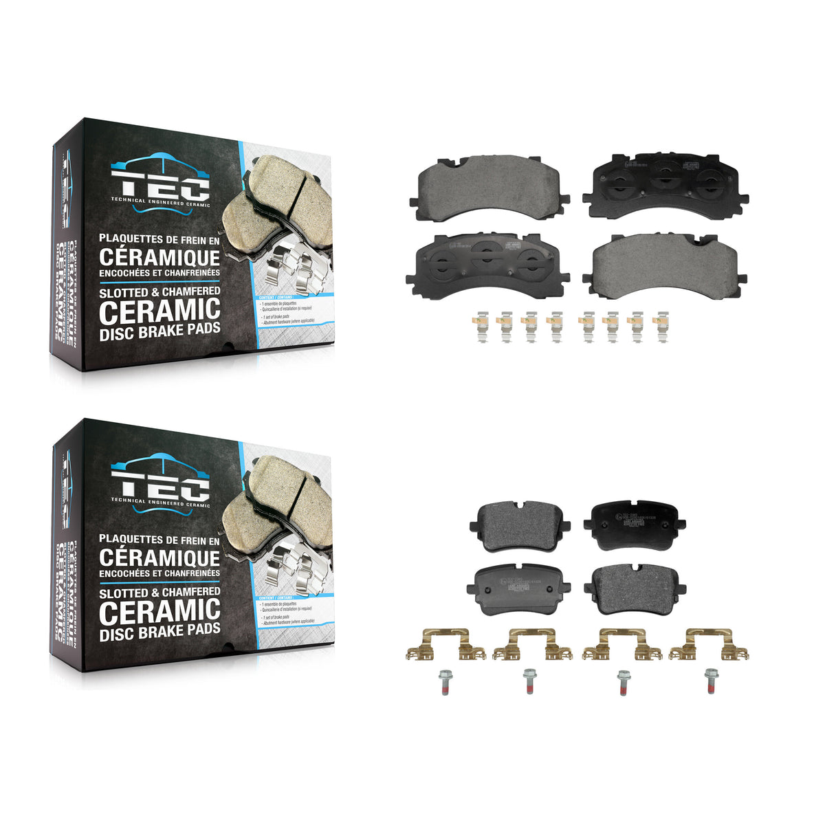 Front Rear Ceramic Brake Pads Kit For Audi SQ7 SQ8 S6 A8 Quattro S8 KTC-100850
