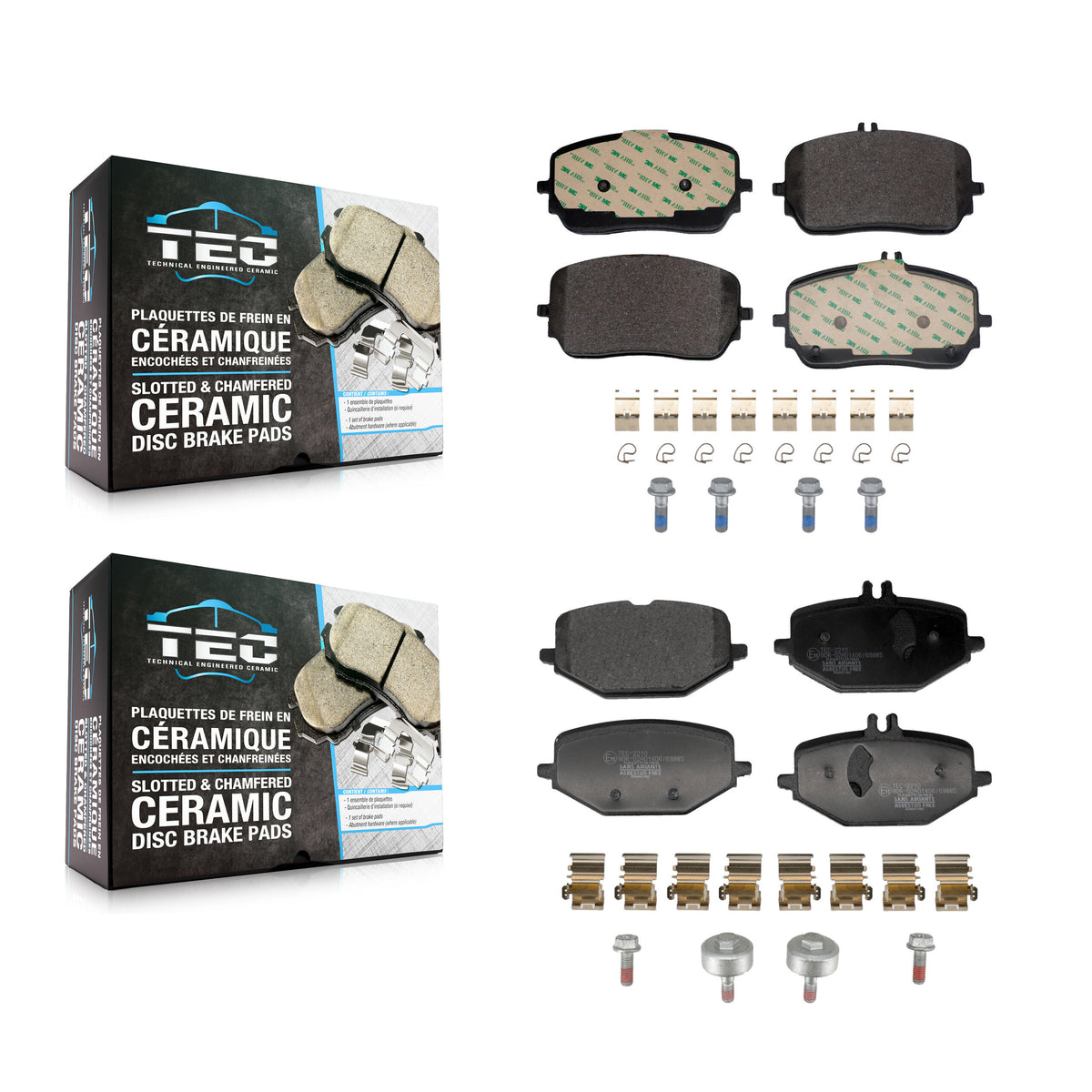 Front Rear Ceramic Brake Pad Kit For Mercedes-Benz GLE450 GLS450 GLE53 AMG GLS580 Maybach KTC-100859