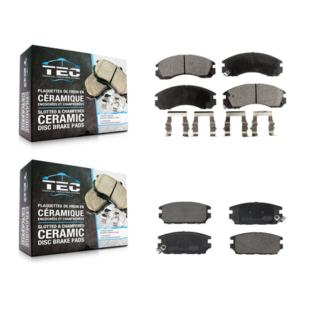 Front Rear Ceramic Brake Pads Kit For Eagle Talon Mitsubishi Eclipse Diamante KTC-100865