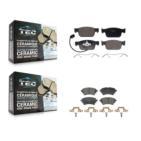 Front Rear Ceramic Brake Pads Kit For 2021-2023 Audi A4 Quattro A5 Sportback KTC-100887
