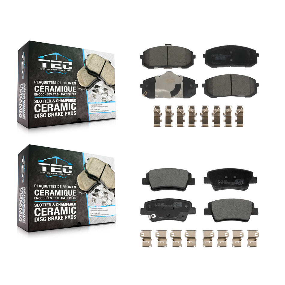Front Rear Ceramic Brake Pads Kit For Hyundai Elantra With Manual Parking KTC-100891