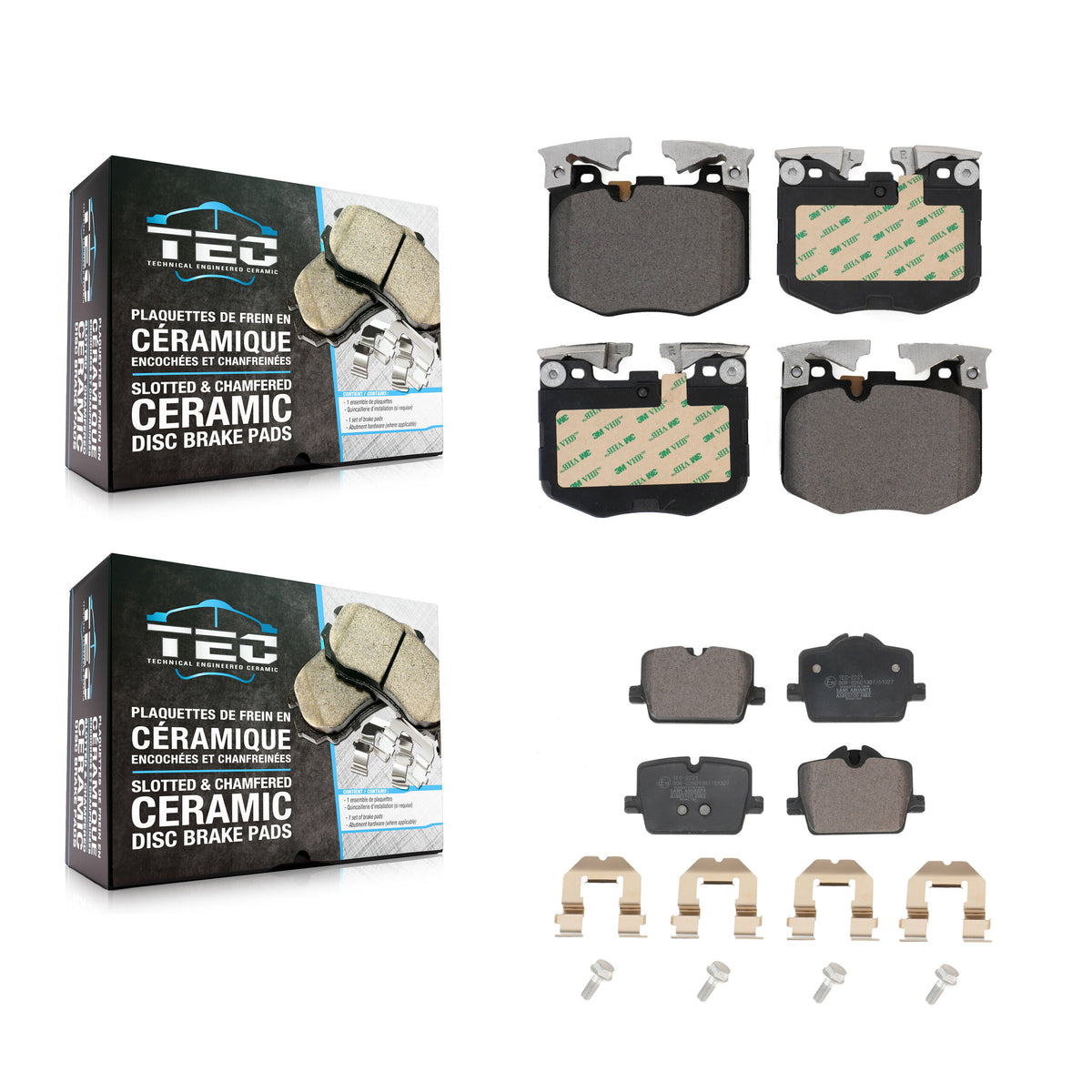 Front Rear Ceramic Brake Pads Kit For BMW i4 Toyota GR Supra KTC-100907