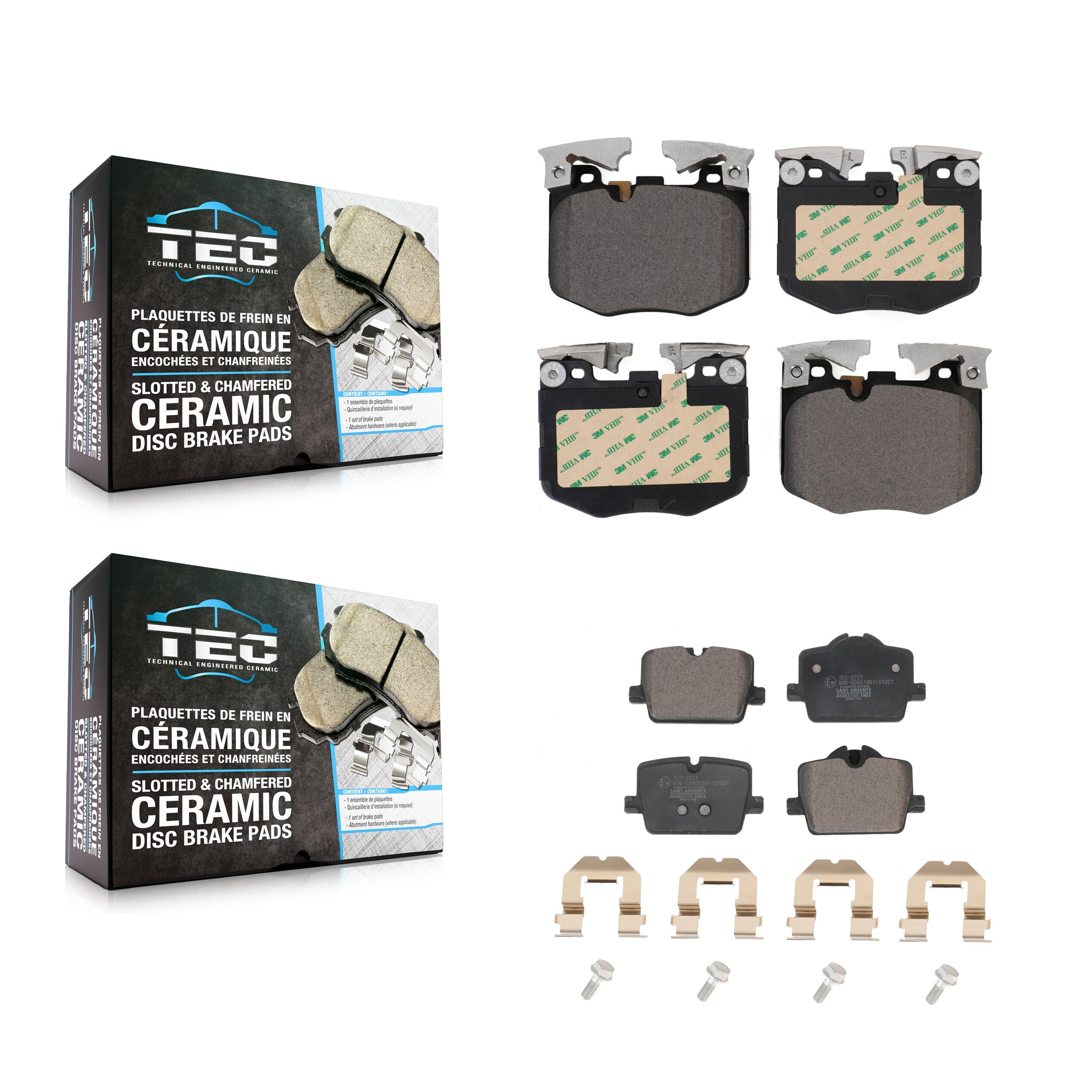 Front Rear Ceramic Brake Pads Kit For BMW i4 Toyota GR Supra KTC-100907