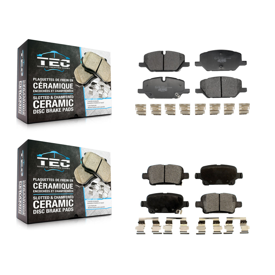 Front Rear Ceramic Brake Pads Kit For 2020 Chevrolet Equinox GMC Terrain KTC-100908