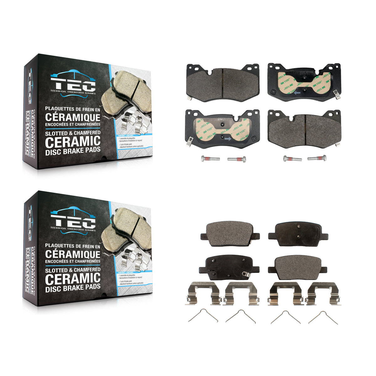 Front Rear Ceramic Brake Pads Kit For 2022 Chevrolet Camaro LT KTC-100910