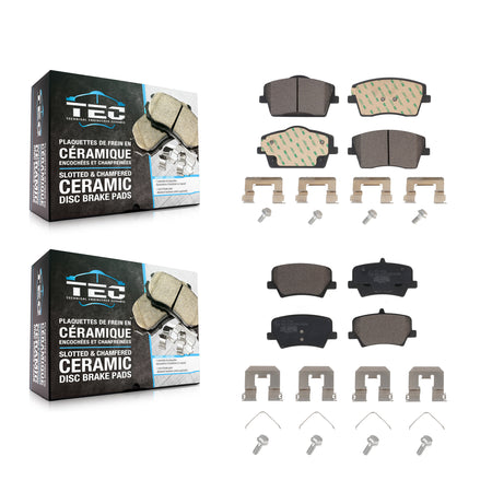 Front Rear Ceramic Brake Pad Kit For 2019-2023 Volvo XC40 With 322mm Diameter Rotor KTC-100915