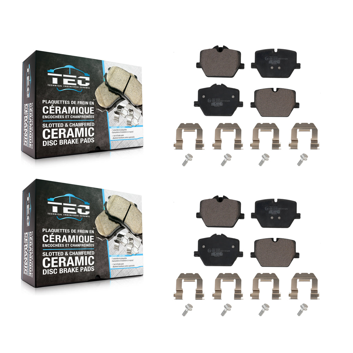 Front Rear Ceramic Brake Pads Kit For 2023-2024 Ram 3500 With Single Wheels KTC-100916