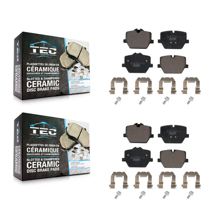 Front Rear Ceramic Brake Pads Kit For 2023-2024 Ram 3500 With Single Wheels KTC-100916