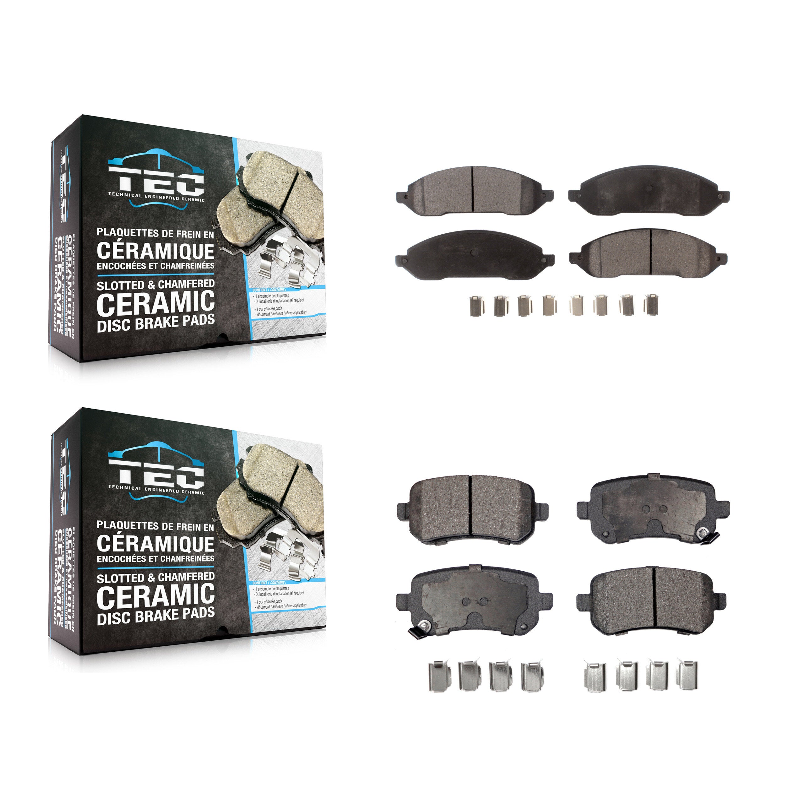 Front Rear Ceramic Brake Pads Kit For 2004-2007 Ford Freestar Mercury Monterey KTC-100934