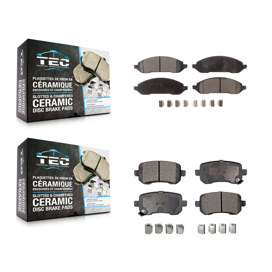 Front Rear Ceramic Brake Pads Kit For 2004-2007 Ford Freestar Mercury Monterey KTC-100934