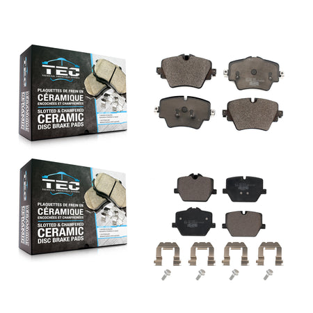 Front Rear Ceramic Brake Pads Kit For 2021 Toyota GR Supra 2.0L With Red Painted Calipers KTC-100936