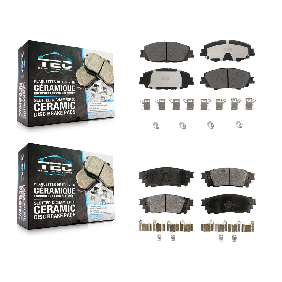 Front Rear Ceramic Brake Pads Kit For 2023 Toyota Prius KTC-100940