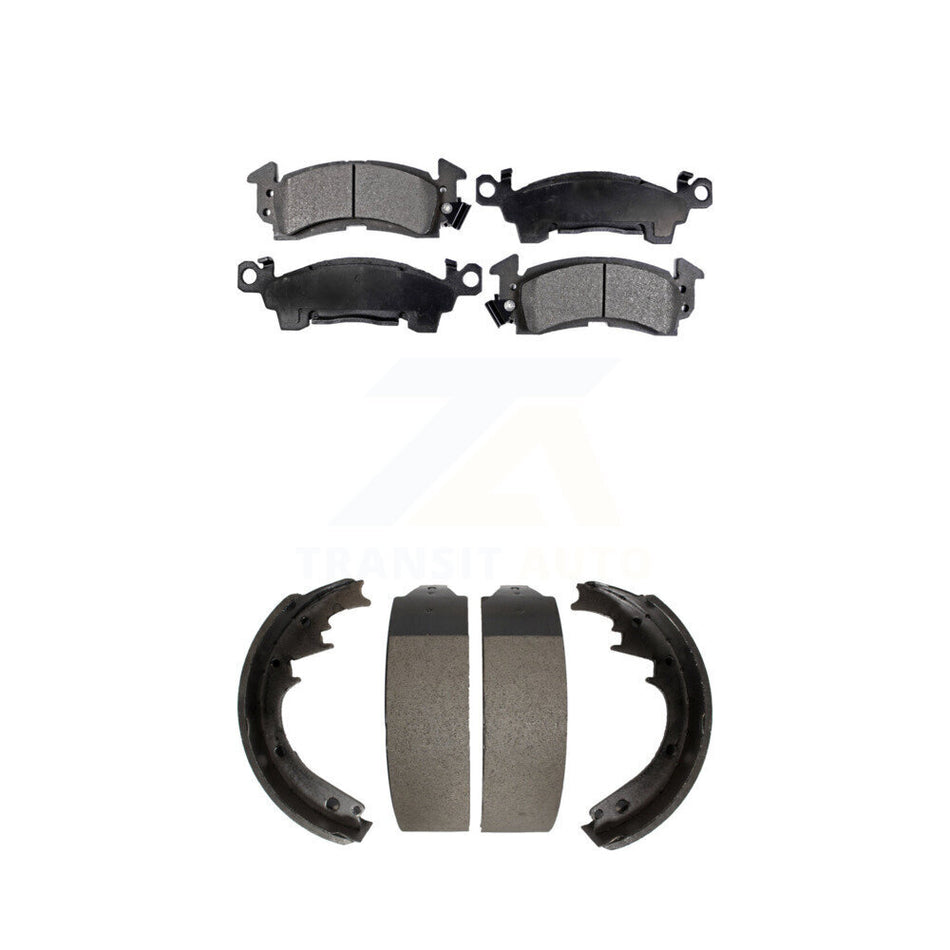 Front Rear Ceramic Brake Pads Drum Shoe Kit For Chevrolet GMC C10 C1500 G20 G2500 K10 R10 KTN-100090