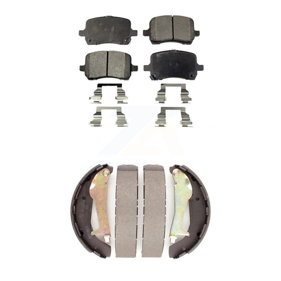 Front Rear Ceramic Brake Pads Drum Shoes Kit For Chevrolet HHR With Single Piston Caliper KTN-100898
