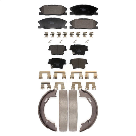 Front Rear Ceramic Brake Pads And Parking Shoes Kit For Dodge Charger KTN-100902