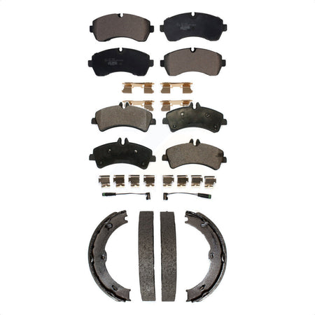 Front Rear Ceramic Brake Pads And Parking Shoes Kit For Mercedes-Benz Sprinter 3500XD KTN-100916