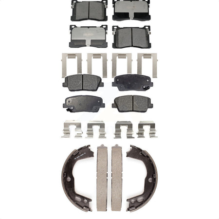 Front Rear Ceramic Brake Pads And Parking Shoes Kit For 2012-2013 Hyundai Equus KTN-100917