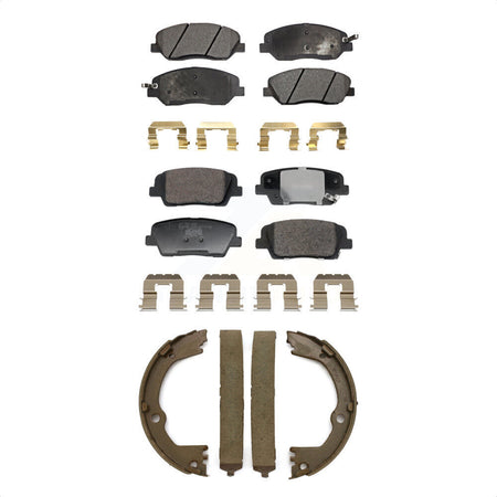 Front Rear Ceramic Brake Pads And Parking Shoes Kit For Hyundai Santa Fe XL 3.3L KTN-100922
