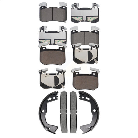 Front Rear Ceramic Brake Pads And Parking Shoes Kit For Kia Stinger Genesis G70 KTN-100955